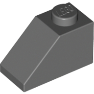 Slope 45° 2 x 1 with Bottom Pin