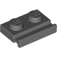 Plate Special 1 x 2 with Door Rail