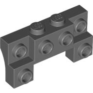 Brick Special 2 x 4 - 1 x 4 with 2 Recessed Studs and Thick Side Arches