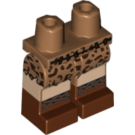 Legs and Hips with Reddish Brown Boots Pattern and Caveman Belt and Skirt, Light Nougat Knees Print