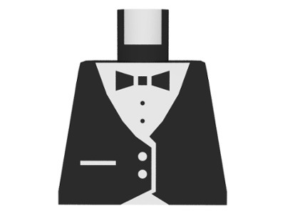 Torso Town Vest Formal with Bow Tie Print